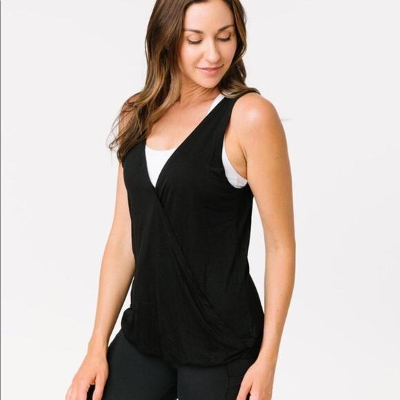 NWT Zyia Active Black Fancy V Athletic Athleisure Tank Top Size Small - Picture 8 of 11